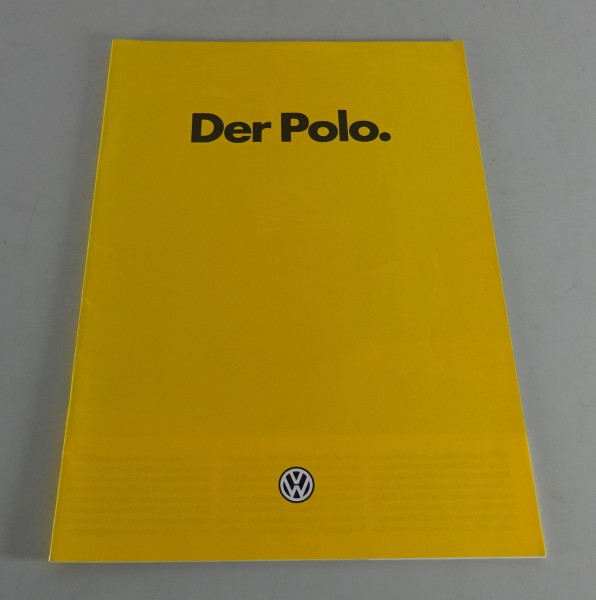 Prospekt / Broschüre VW Polo II Typ 86c Stand 01/1985