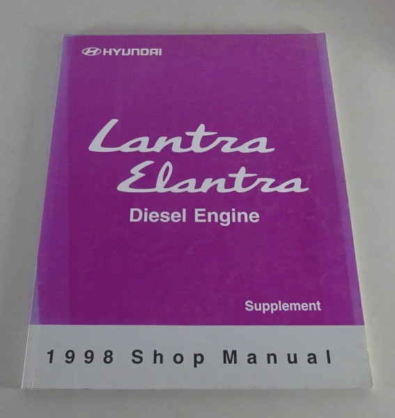 Workshop Manual Supplement Hyundai Lantra Elantra Diesel - Engine 1998