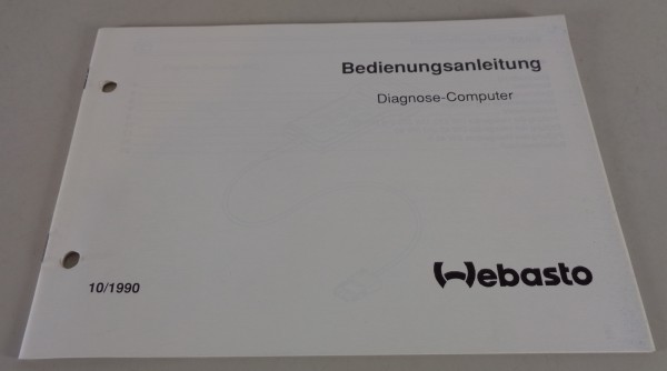 Betriebsanleitung / Handbuch Webasto Diagnose Computer Stand 10/1990