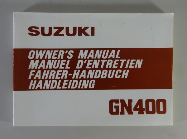 Betriebsanleitung / Fahrerhandbuch Suzuki GN 400 Stand 02/1980