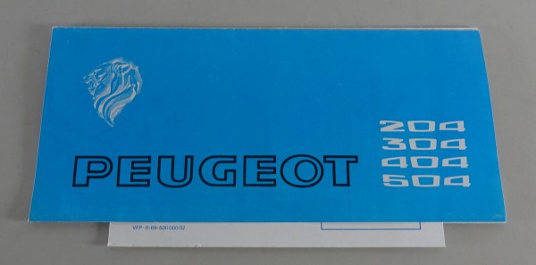 Prospekt Peugeot Programm + Preisliste 404/504 + Coupé & Cabrio/204/304 von 1969