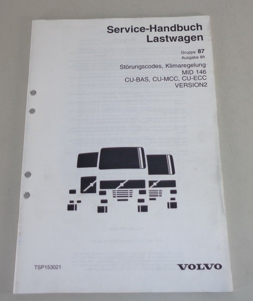 Werkstatthandbuch Volvo LKW Störungscodes, Klimaregelung MID 146 von 2001