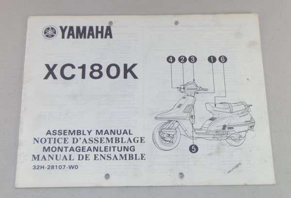 Montageanleitung / Set Up Manual Yamaha Roller XC 180 K Stand 1983