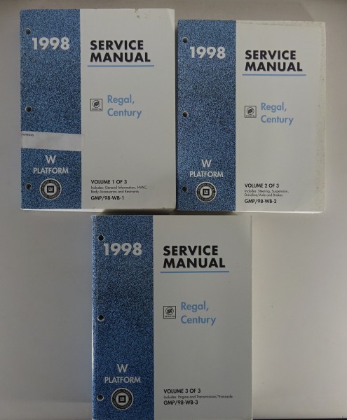 Workshop Manual 3 Volumes Buick Regal / Century from 1998