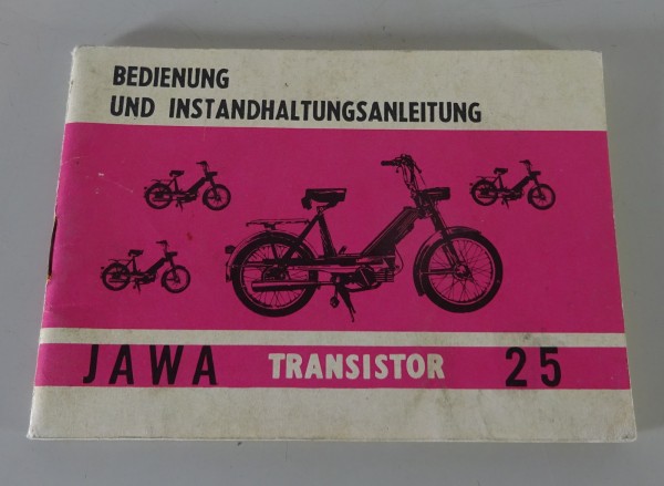 Betriebsanleitung / Handbuch Moped Jawa Transistor 25 Stand ca. 1972