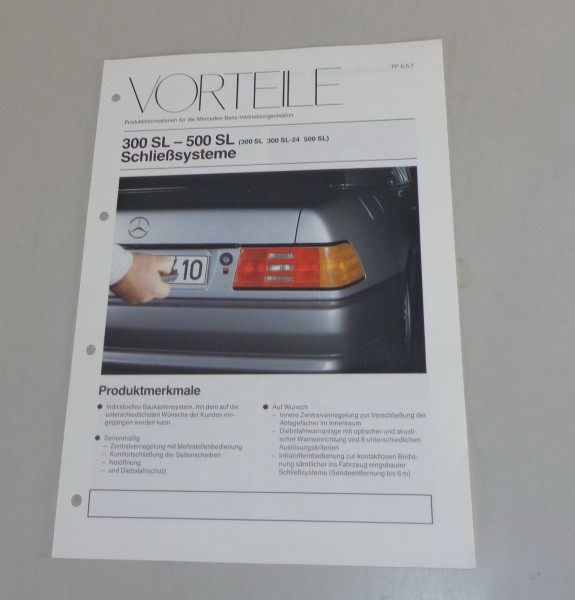 Produktinfo / Vorteile Mercedes SL R129 300 - 500 Schließsysteme von 2/1989