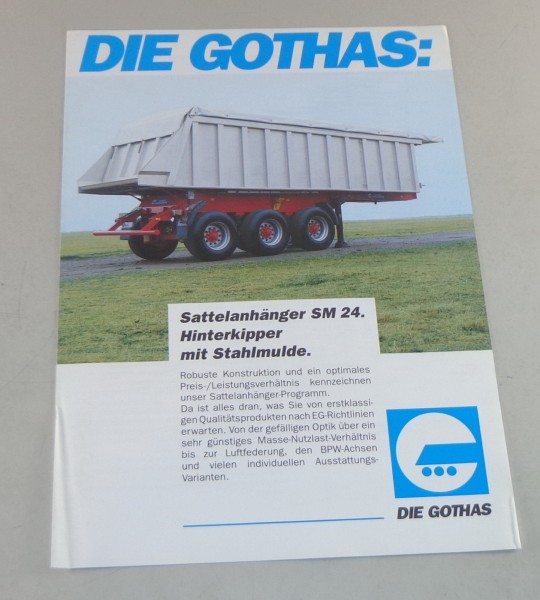 Prospekt / Broschüre Die Gothas Sattelanhänger SM 24 Hinterkipper mit Stahlmulde