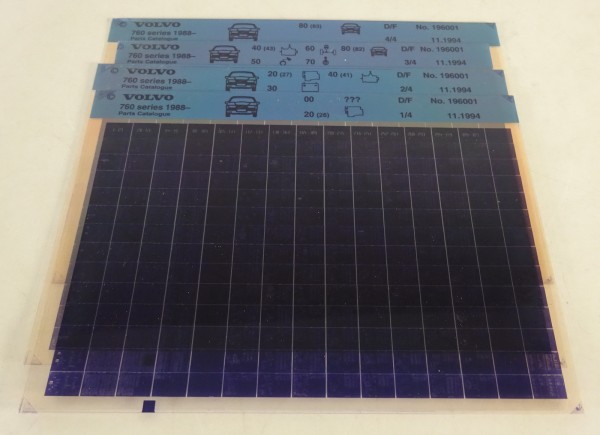 Microfich Teilekatalog Volvo Serie 760 von 1987 - 1994 Stand 11/1994