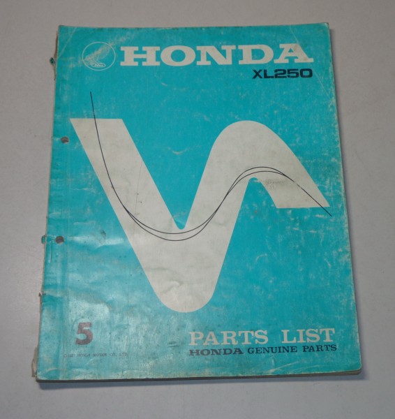 Teilekatalog / Ersatzteile / Parts List Honda XL 250 von 1973