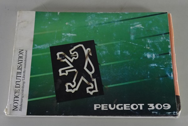 Betriebsanleitung / Handbuch Peugeot 309 Stand 01/1991