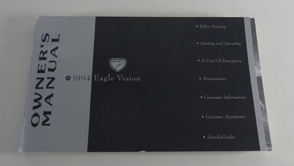 Owner´s Manual / Handbook Plymouth Eagle Vision Stand 1994
