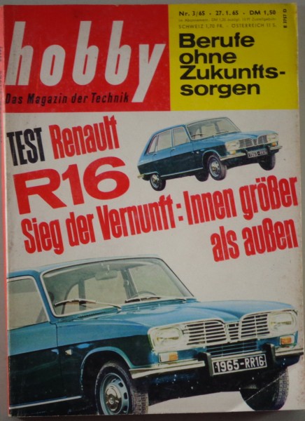 Hobby Magazin Heft Nr. 3 1965 mit Renault R16