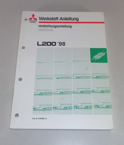 Werkstatthandbuch Nachtrag Elektrik Schaltpläne Mitsubishi Pick-up L200 ab 1998