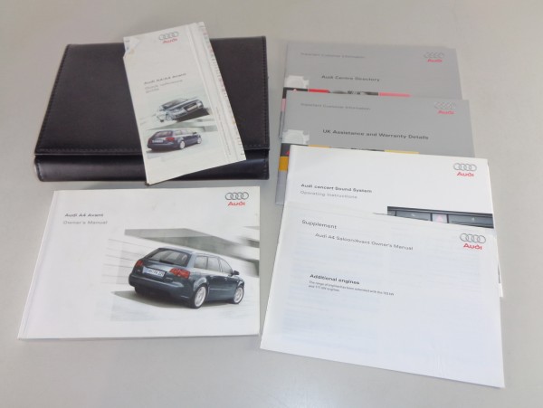 Owner's Manual + Wallet Audi A4 Avant with quattro B7 from 11/2005