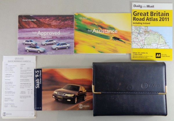 Owner's Manual / Handbook + Wallet Saab 9-5 von 1999