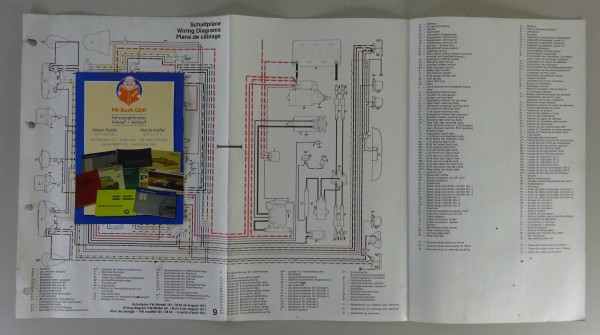 Elektrischer Schaltplan VW Kübelwagen Typ 181 + M 63 Modelljahr 1972