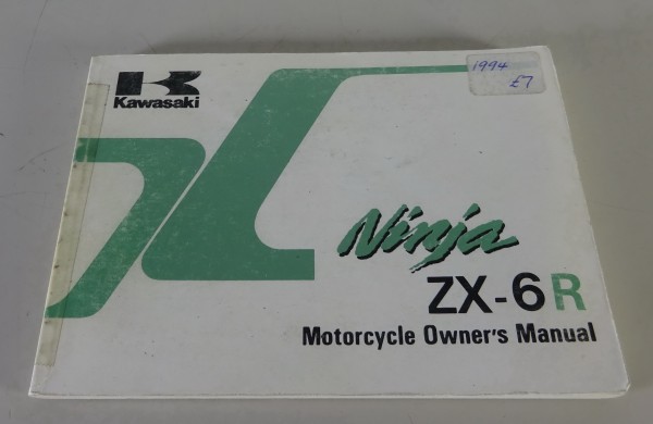 Owner's Manual / Handbook Kawasaki Ninja ZY - 6R / ZX 600 F3 from 04/1995