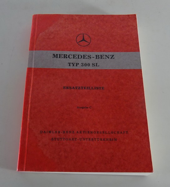 Teilekatalog Mercedes-Benz 300 SL Gullwing Typ 198 Flügeltürer Stand '56 Reprint