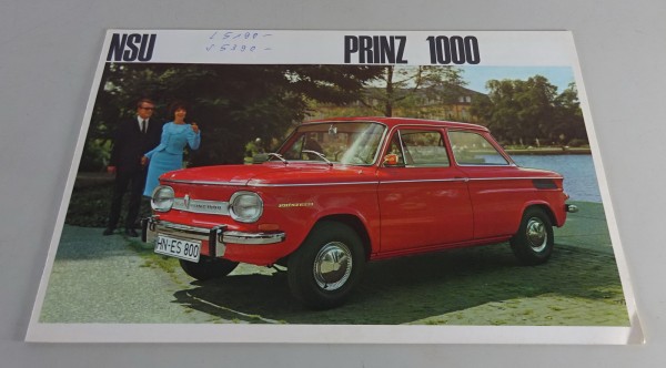 Prospekt / Broschüre NSU Prinz 1000 Stand 1965