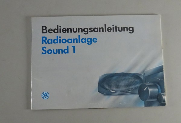 Betriebsanleitung VW Autoradio Sound 1 Passat B4 / T4 Bus / Polo 6N von 1995