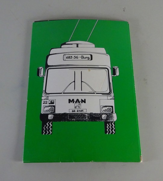 Postkarten-Set Oberleitungs-Busse MAN / Mercedes Stadtwerke Solingen '1980er