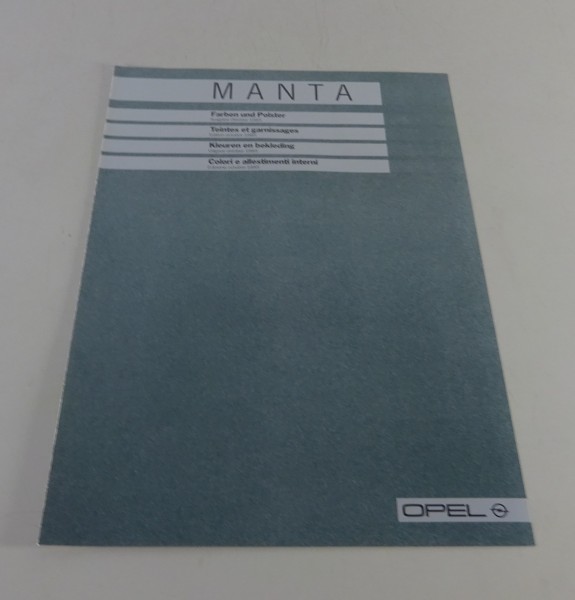 Prospekt / Broschüre Opel Manta B Ausstattung Stand 10/1985