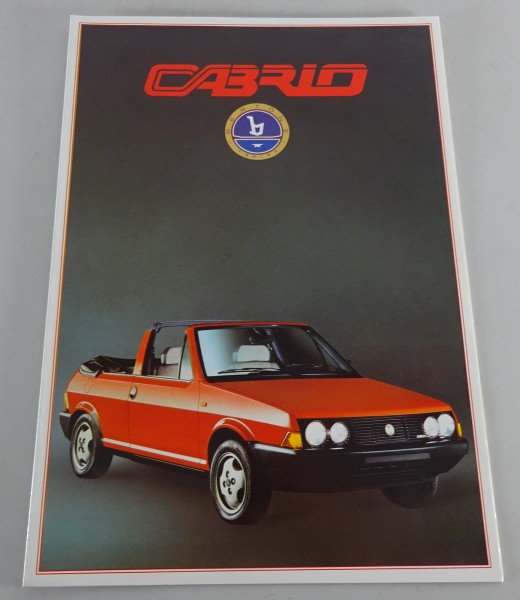 Prospekt / Broschüre Fiat Ritmo Bertone Cabriolet Stand 07/1983