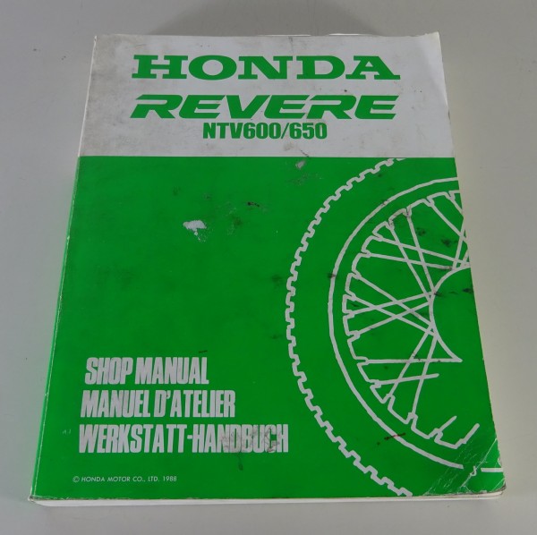 Werkstatthandbuch Workshop Manual Honda Revere NTV 600 / 650 Typ RC33 Stand 1988