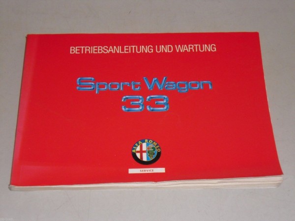 Betriebsanleitung / Handbuch Alfa Romeo 33 Sport Wagon, Stand 03/1991