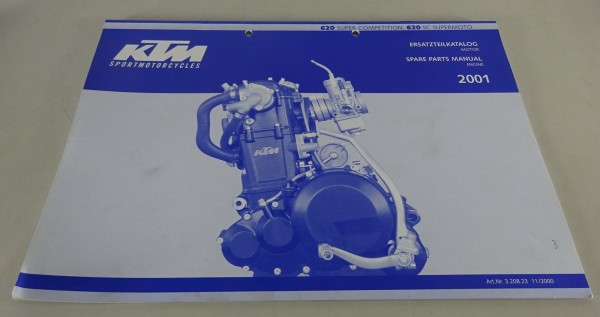 Teilekatalog Motor KTM 620 Super Competition / 620 SC Supermoto Modelljahr 2001