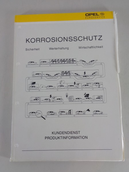 Werkstatthandbuch / Technische Dokumentation Korrosionsschutz Opel Stand 03/1990