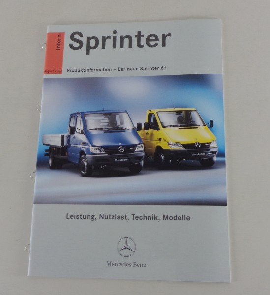 Prospekt / Broschüre Mercedes Benz Spinter von 08/2000