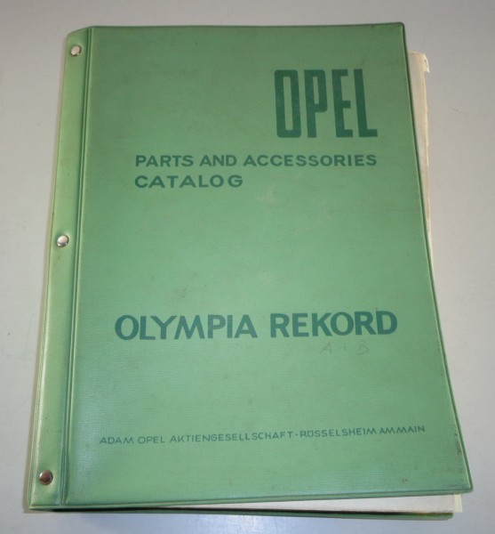 Spare Parts Catalogue Opel Rekord A + B built 1963-1966, Revision 1965