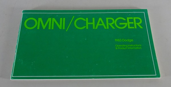 Owner´s Manual / Handbook Dodge Omni / Charger Stand 1983