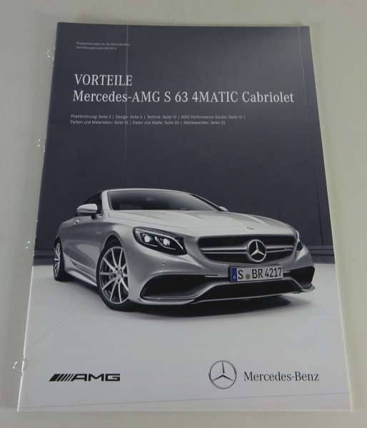 Vorteile Mercedes-Benz S-Klasse S 63 AMG Cabriolet Typ 217 Stand 09/2015