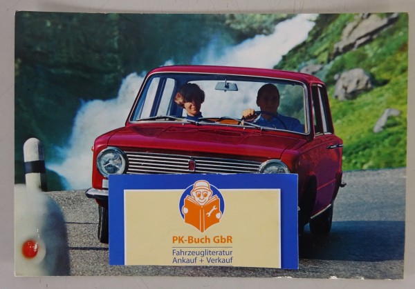 Postkarte / Pressefoto Fiat 124 Auto des Jahres von 1967