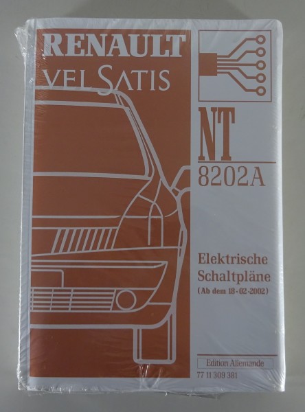 Werkstatthandbuch Elektrik / Elektrische Schaltpläne Renault Vel Satis - 2002