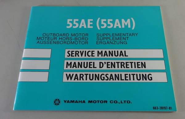Wartungsanleitung Yamaha Außenborder 55AE (55AM) Stand 12/1975