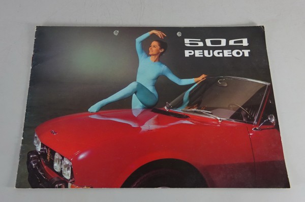 Prospekt / Broschüre Peugeot 504 Coupé / Cabriolet Stand 1971