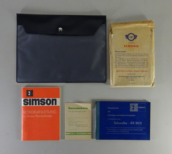Bordmappe + Betriebsanleitung Simson Schwalbe KR 51/2 N / E Stand 05/1980