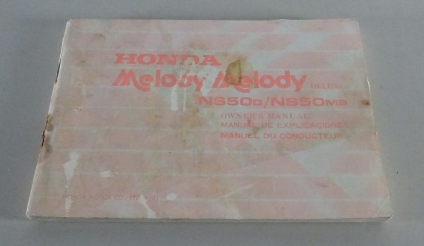 Betriebsanleitung / Handbuch Honda NS 50 D / NS 50 MS Melody Stand 1981