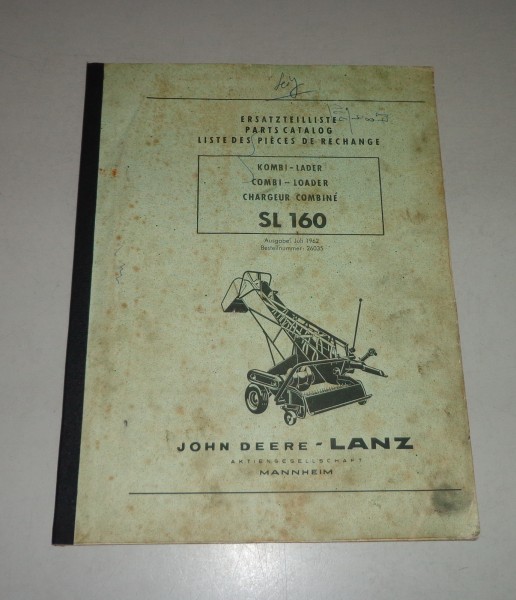 Ersatzteilliste / Parts Catalog John Deere Lanz Kombi-Lader - 07/1962