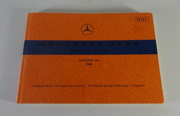 Bildkatalog / Teilekatalog Mercedes W114 /8 Coupe Type 250 C + 250 CE Stand 1969