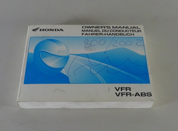 Betriebsanleitung / Handbuch Honda VFR / VFR-ABS Stand 2001
