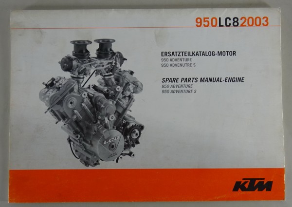 Teilekatalog Motor KTM 950 LC8 Modelljahr 2003