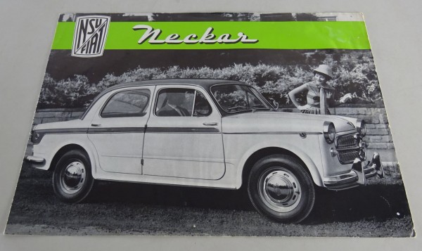 Prospekt / Brochure NSU / Fiat Neckar 1100 Stand 1959