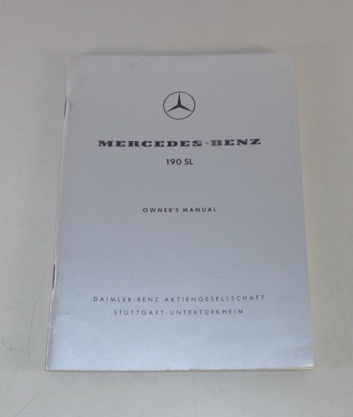 Betriebsanleitung Mercedes Benz R121 190 SL von 12/1961