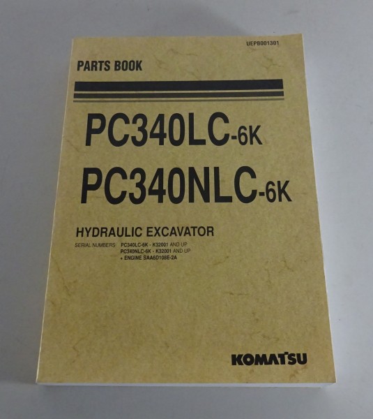 Parts Catalogue / Teilekatalog Komatsu Hydraulikbagger PC340 LC-6K + 340 NLC-6K