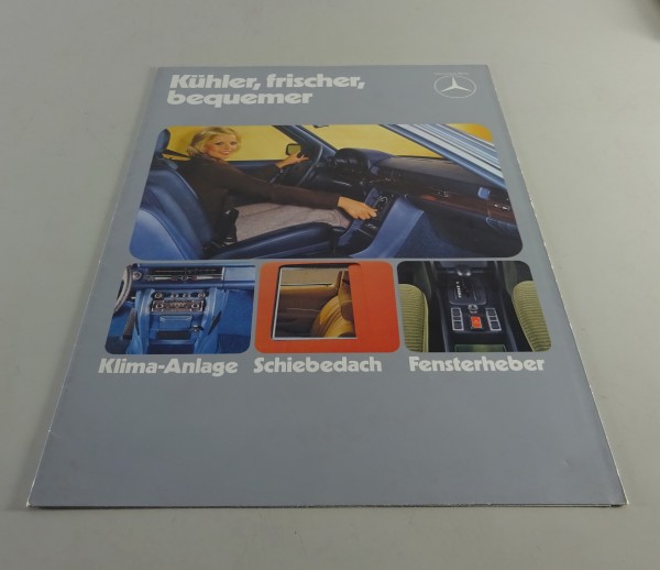 Prospekt Mercedes-Benz Klimaanlage, Schiebedach, Fensterheber W116 / R107 / etc.
