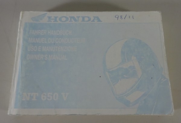 Betriebsanleitung / Handbuch Honda NT 650 V Deauville Stand 11/1998